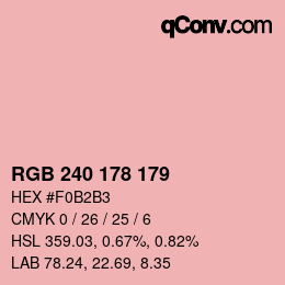 Color code: RGB 240 178 179 | qconv.com