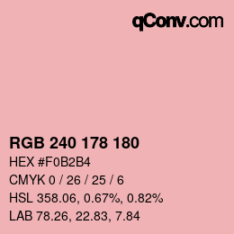 カラーコード: RGB 240 178 180 | qconv.com