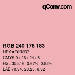 Color code: RGB 240 178 183 | qconv.com