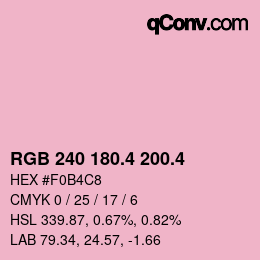 カラーコード: RGB 240 180.4 200.4 | qconv.com