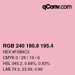 カラーコード: RGB 240 180.8 195.4 | qconv.com