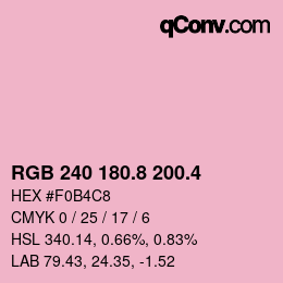 カラーコード: RGB 240 180.8 200.4 | qconv.com