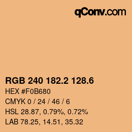 カラーコード: RGB 240 182.2 128.6 | qconv.com