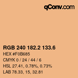 カラーコード: RGB 240 182.2 133.6 | qconv.com