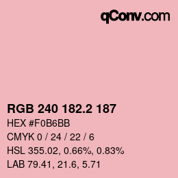 Color code: RGB 240 182.2 187 | qconv.com
