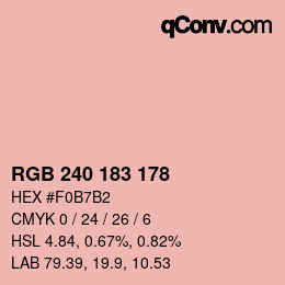 Color code: RGB 240 183 178 | qconv.com