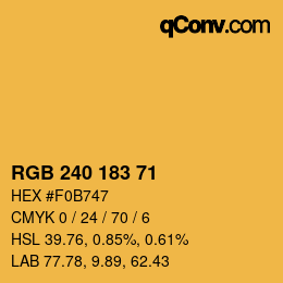 Code couleur: RGB 240 183 71 | qconv.com