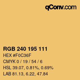 Farbcode: RGB 240 195 111 | qconv.com
