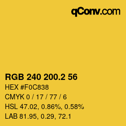 カラーコード: RGB 240 200.2 56 | qconv.com