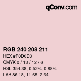 Color code: RGB 240 208 211 | qconv.com