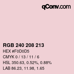 Color code: RGB 240 208 213 | qconv.com