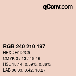 Color code: RGB 240 210 197 | qconv.com