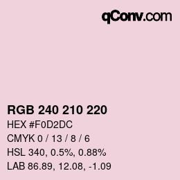 Color code: RGB 240 210 220 | qconv.com