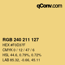 Farbcode: RGB 240 211 127 | qconv.com