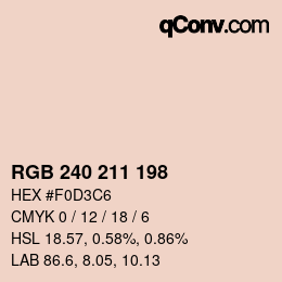 Color code: RGB 240 211 198 | qconv.com