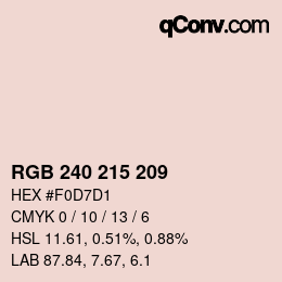 Código de color: RGB 240 215 209 | qconv.com