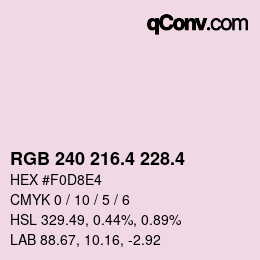 カラーコード: RGB 240 216.4 228.4 | qconv.com