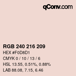 Código de color: RGB 240 216 209 | qconv.com