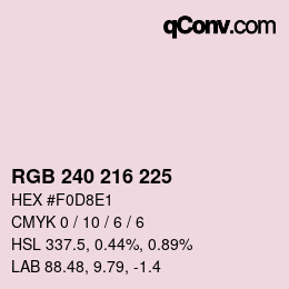 Code couleur: RGB 240 216 225 | qconv.com