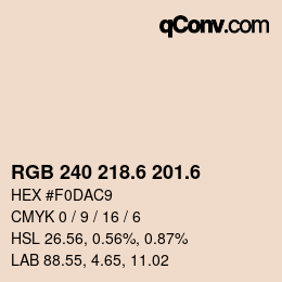 カラーコード: RGB 240 218.6 201.6 | qconv.com