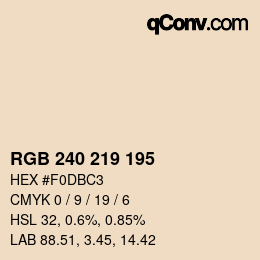 Farbcode: RGB 240 219 195 | qconv.com