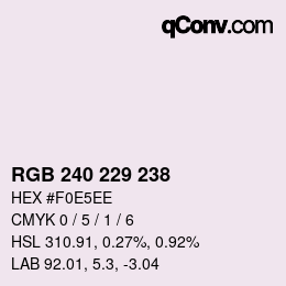 Código de color: RGB 240 229 238 | qconv.com