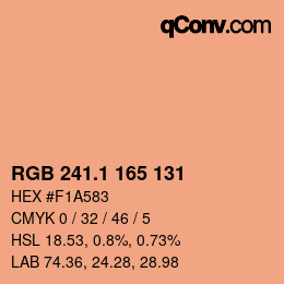 カラーコード: RGB 241.1 165 131 | qconv.com