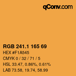 カラーコード: RGB 241.1 165 69 | qconv.com