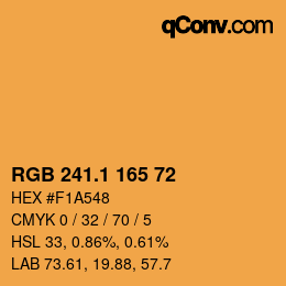 カラーコード: RGB 241.1 165 72 | qconv.com