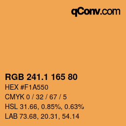 カラーコード: RGB 241.1 165 80 | qconv.com