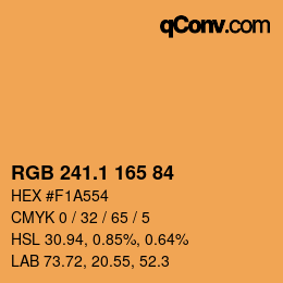 カラーコード: RGB 241.1 165 84 | qconv.com