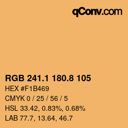 Código de color: RGB 241.1 180.8 105 | qconv.com