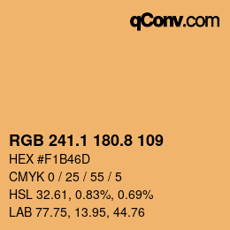 Farbcode: RGB 241.1 180.8 109 | qconv.com