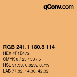 Color code: RGB 241.1 180.8 114 | qconv.com