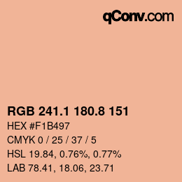 Color code: RGB 241.1 180.8 151 | qconv.com