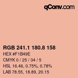 Color code: RGB 241.1 180.8 158 | qconv.com