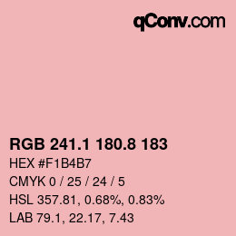 カラーコード: RGB 241.1 180.8 183 | qconv.com