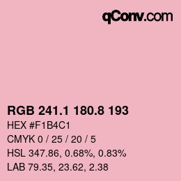 カラーコード: RGB 241.1 180.8 193 | qconv.com