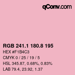 Color code: RGB 241.1 180.8 195 | qconv.com