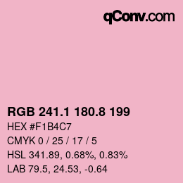 カラーコード: RGB 241.1 180.8 199 | qconv.com