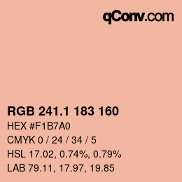 カラーコード: RGB 241.1 183 160 | qconv.com
