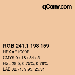 Color code: RGB 241.1 198 159 | qconv.com