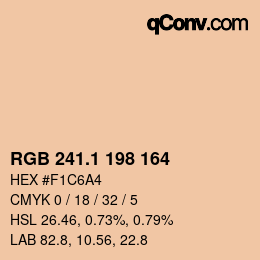 Color code: RGB 241.1 198 164 | qconv.com