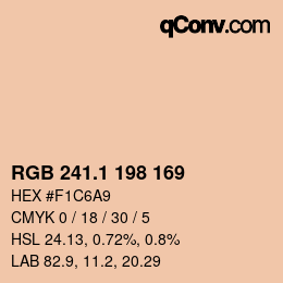 Color code: RGB 241.1 198 169 | qconv.com