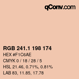 Color code: RGB 241.1 198 174 | qconv.com