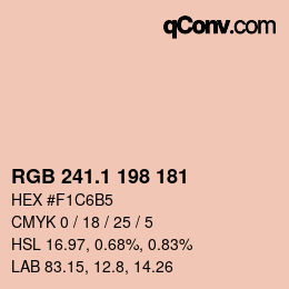 Color code: RGB 241.1 198 181 | qconv.com