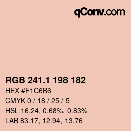 Color code: RGB 241.1 198 182 | qconv.com