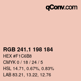 Color code: RGB 241.1 198 184 | qconv.com