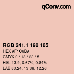カラーコード: RGB 241.1 198 185 | qconv.com