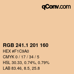 カラーコード: RGB 241.1 201 160 | qconv.com